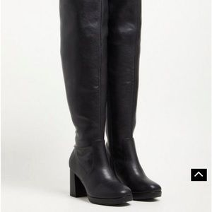Faux leather wide width knee high boots from Torrid. Never worn